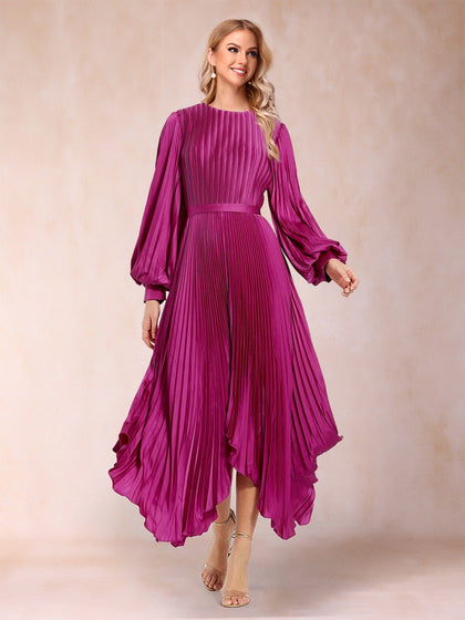 A-Linie/Princess-Linie U-Ausschnitt Knöchellang Kleider für die Brautmutter mit Falten und Gürtel