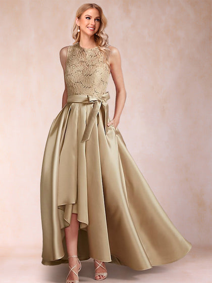 A-Linie/Princess-Linie U-Ausschnitt Ärmellos Kleider für die Brautmutter mit Applikationen