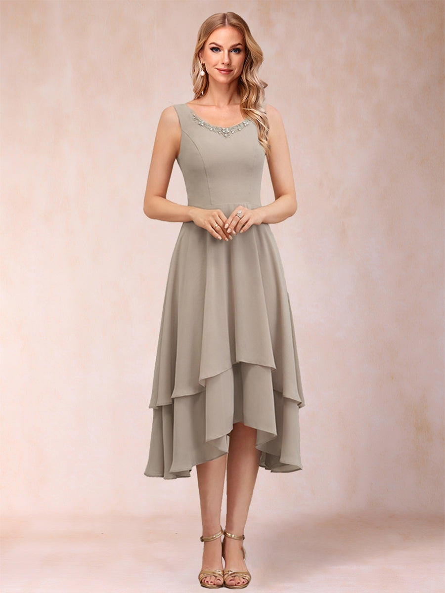 A-Linie/Princess-Linie, U-Ausschnitt, lange Ärmel, 2-teilig mit Pailletten und Jacke