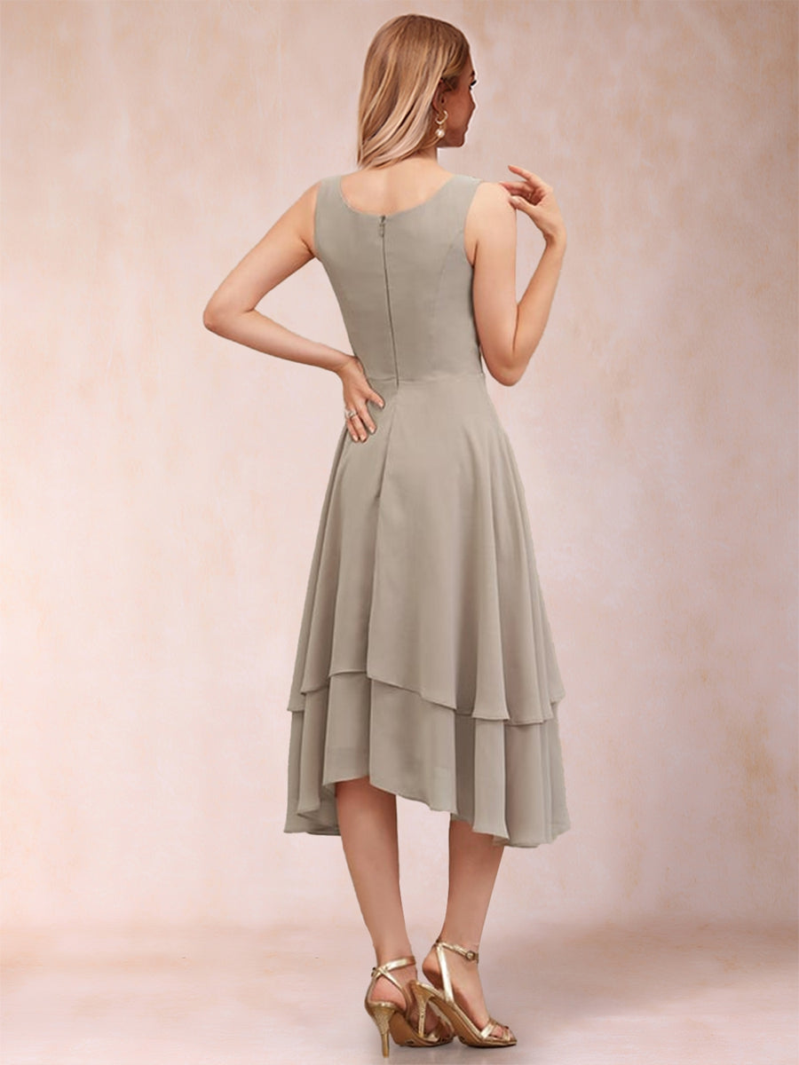 A-Linie/Princess-Linie, U-Ausschnitt, lange Ärmel, 2-teilig mit Pailletten und Jacke