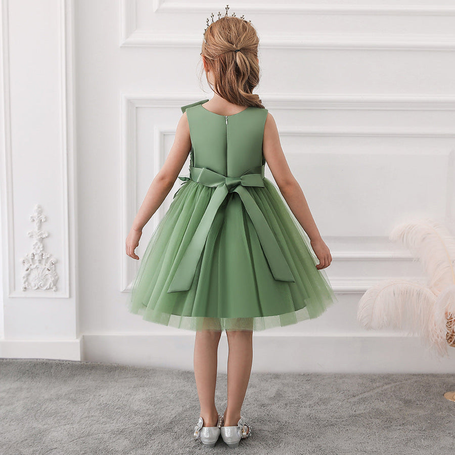Prinzessin Ballkleid U-Ausschnitt Blumenmädchenkleider mit Applikationen