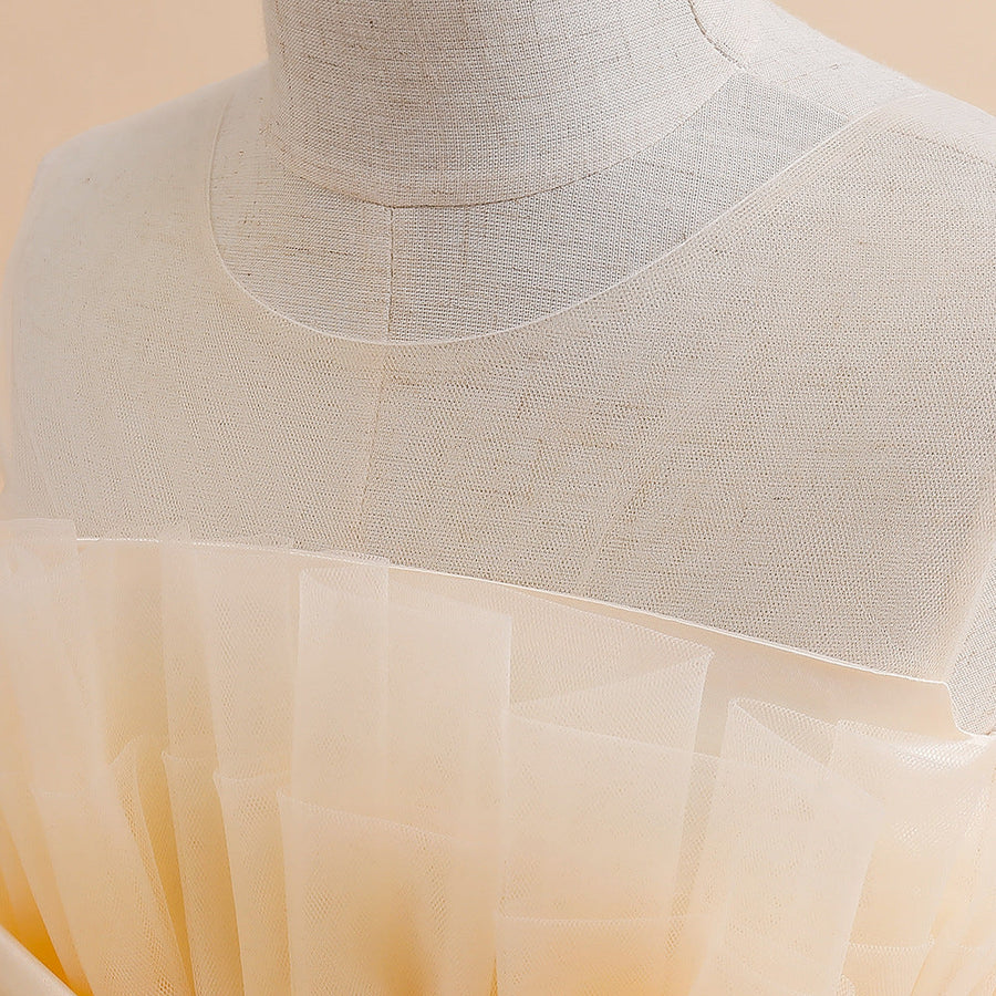 A-Linie/Princess-Linie Illusion Scoop Blumenmädchenkleider mit Schleife