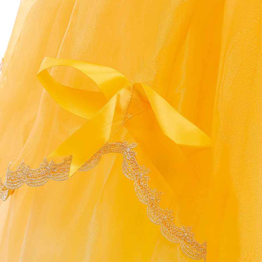 Prinzessin Ballkleid Kalte Schulter Stufen Weihnachtskleider für Mädchen