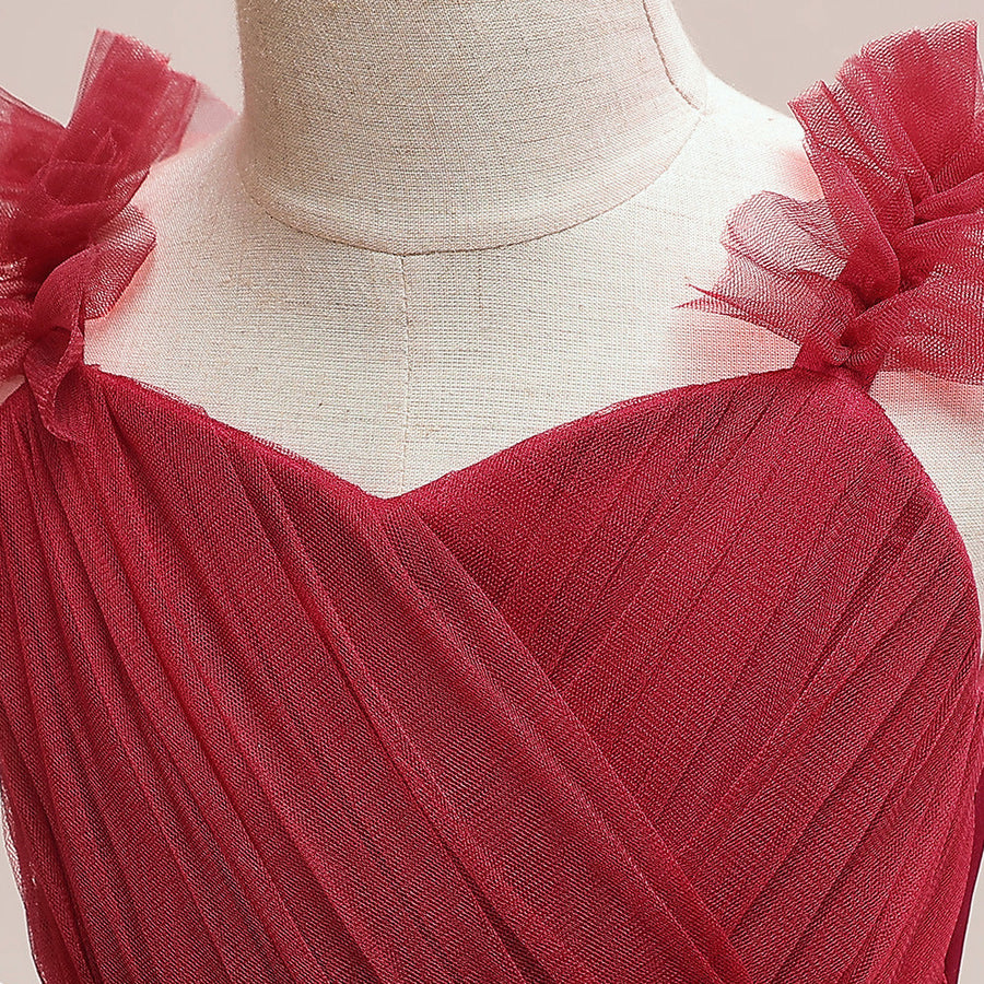 A-Linie/Princess-Linie U-Ausschnitt Ärmellos Weihnachtskleider für Mädchen