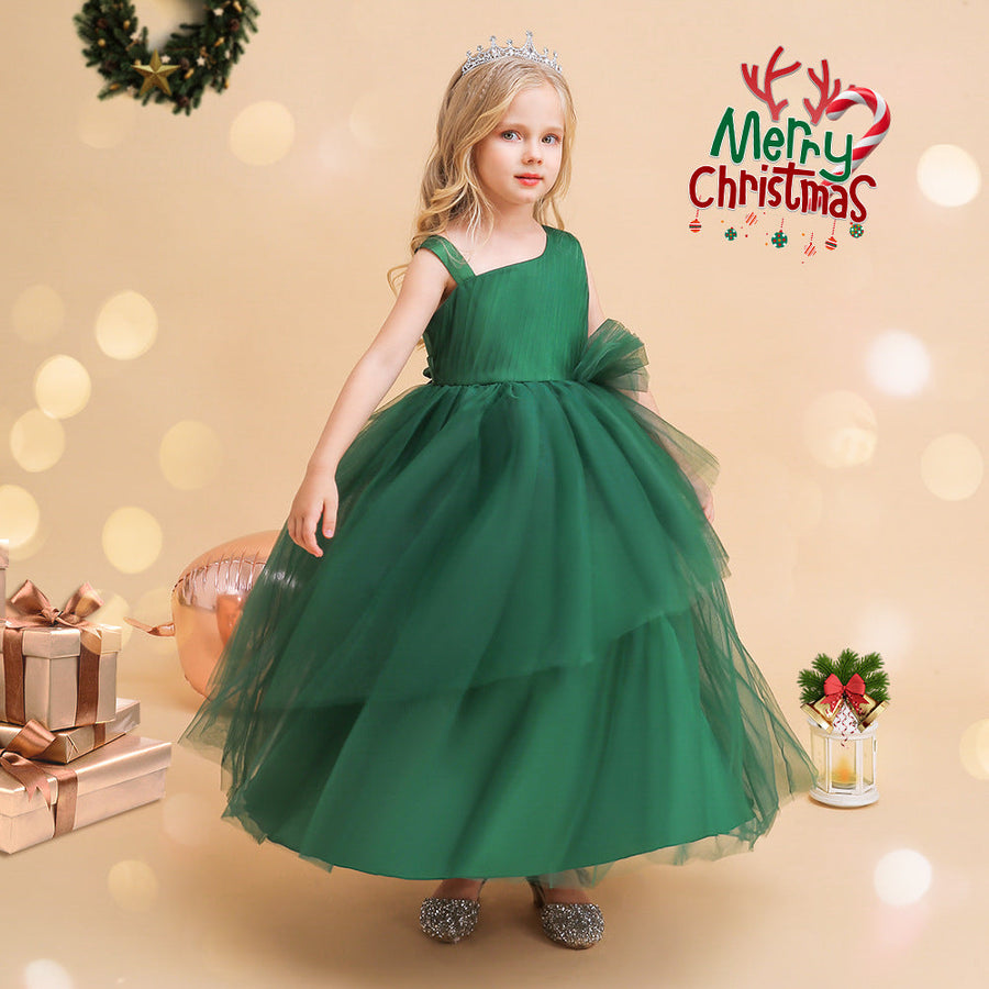 A-Linie/Princess-Linie Asymmetrische Ärmellose Weihnachtskleider für Mädchen