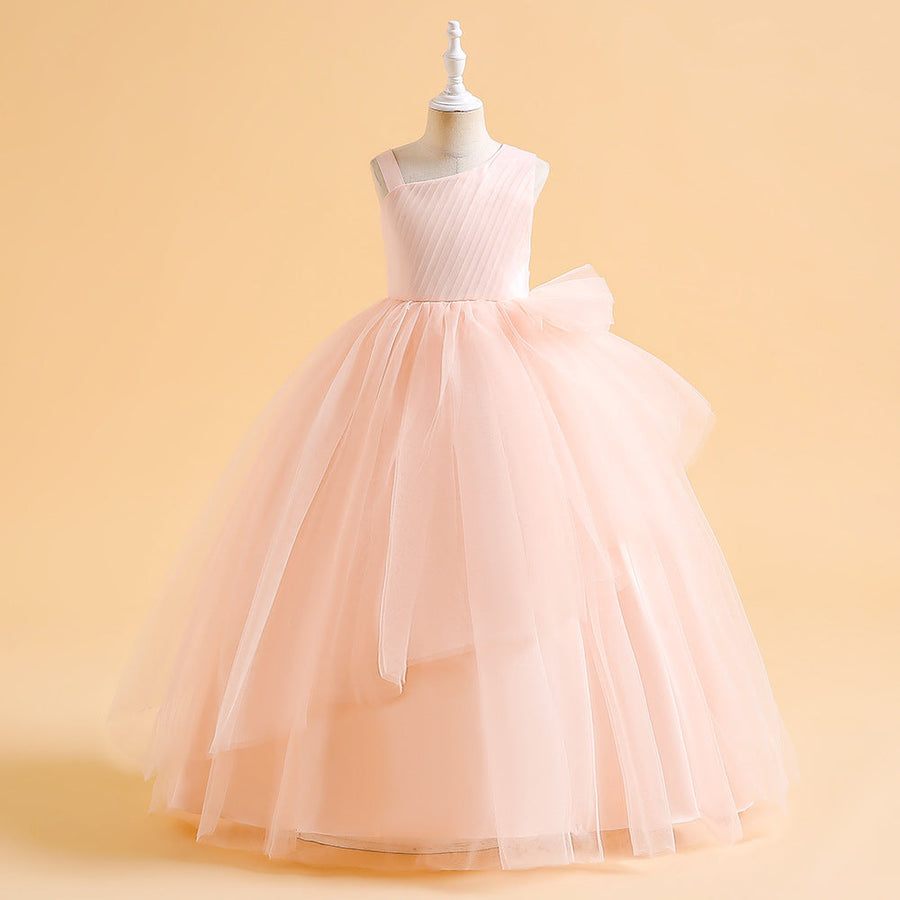 A-Linie/Princess-Linie Asymmetrische Ärmellose Weihnachtskleider für Mädchen