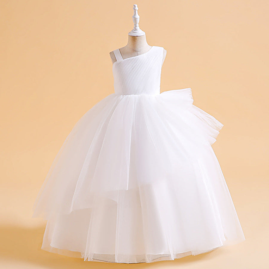 A-Linie/Princess-Linie Asymmetrische Ärmellose Weihnachtskleider für Mädchen