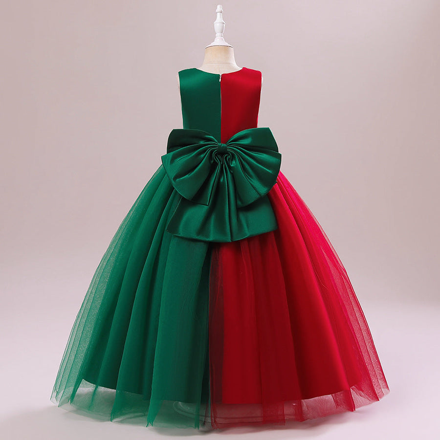 A-Linie/Princess-Linie U-Ausschnitt Ärmellos Weihnachtskleider für Mädchen