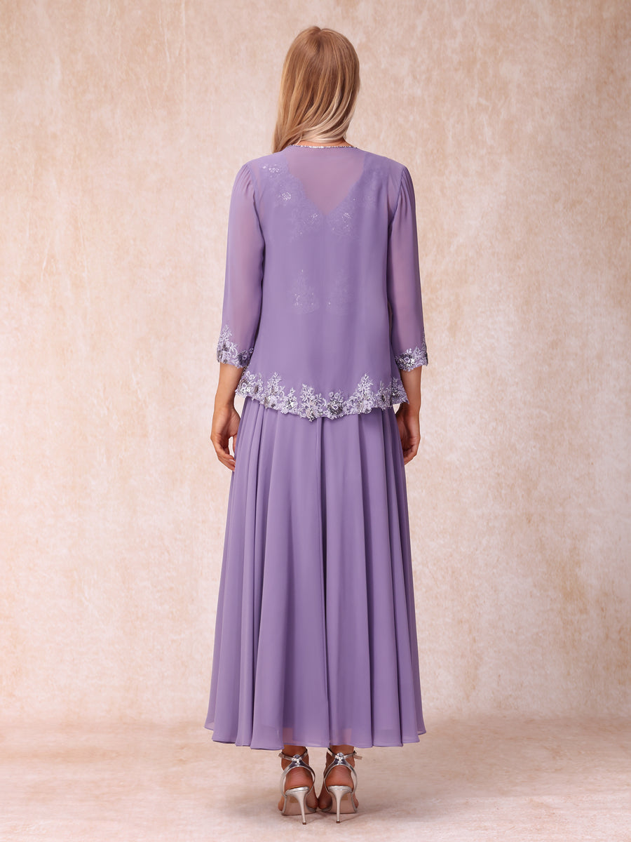 A-Linie/Prinzessin V-Ausschnitt Ärmellos Lange Formelle Abendkleider mit Applikationen Und Jacke