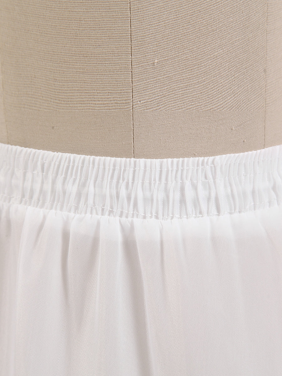 1-Stufiger Knielanger 4-Reifen-Petticoat aus Tüll für Hochzeits-Ballkleider