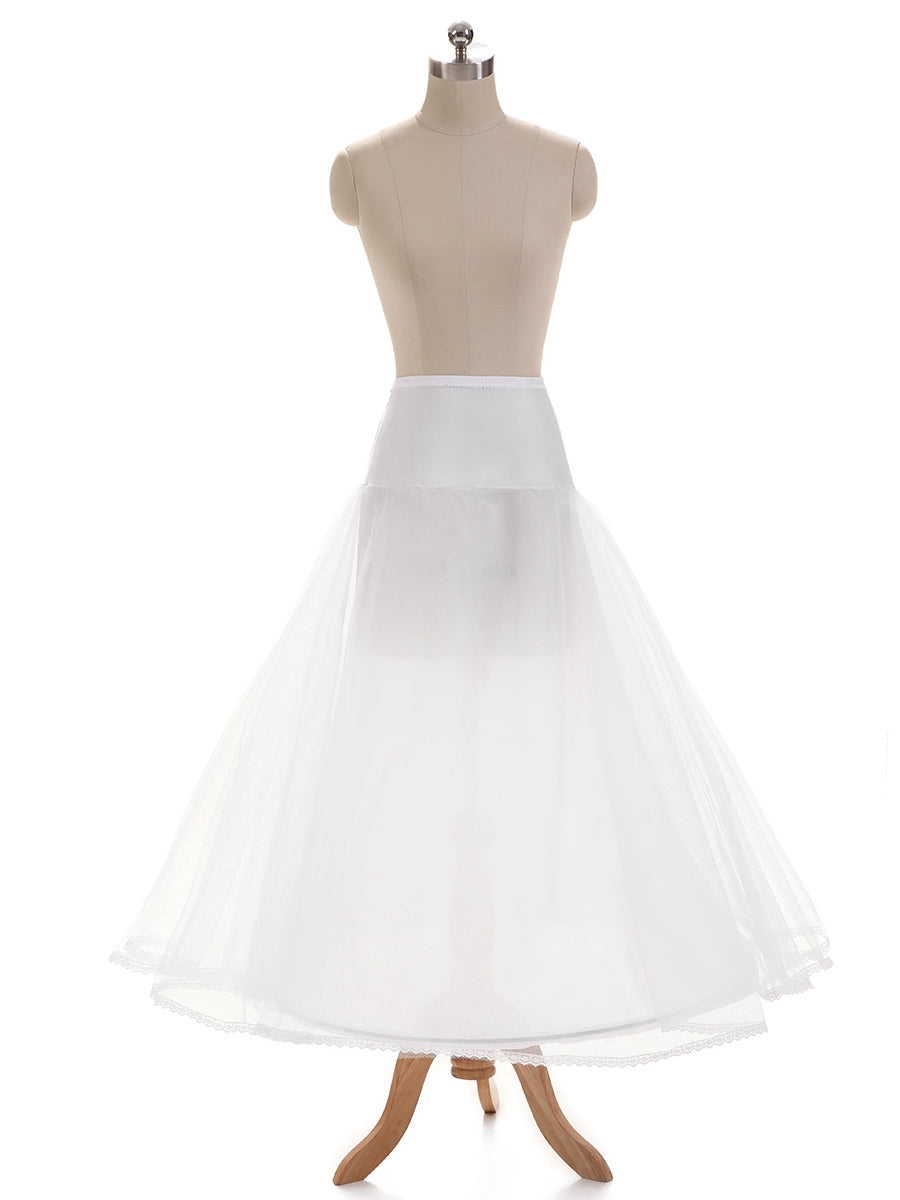 Tüllnetz A-Linie/Prinzessin 2-Stufiger Bodenlanger Hochzeits-Petticoat