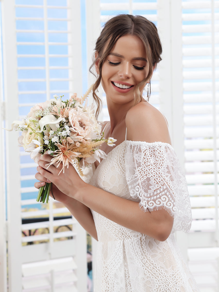 Künstliche Blumensträuße für Die Hochzeit In Perlrosa Und Elfenbein