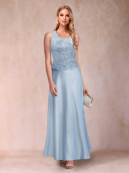 Etui-Linie/Säulenkleid, U-Ausschnitt, Halbarm, 3-teiliges Kleid für die Brautmutter mit Applikation und Jacke