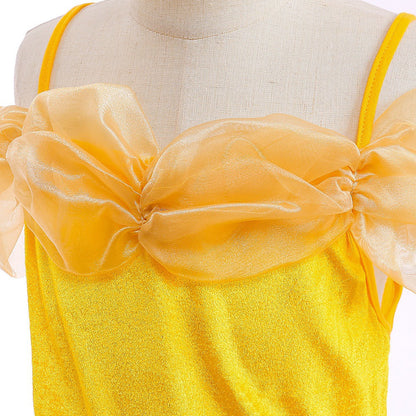 Prinzessin Ballkleid Kalte Schulter Stufen Weihnachtskleider für Mädchen